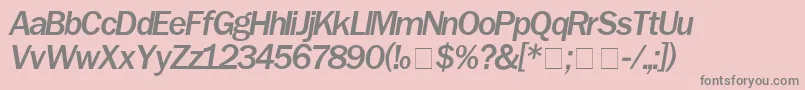 Fonte Franklin Gothic Mediumitalic – fontes cinzas em um fundo rosa