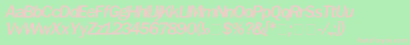 Franklin Gothic Mediumitalic Font – Pink Fonts on Green Background