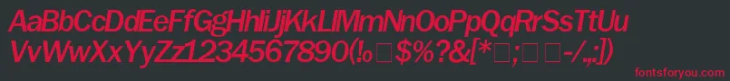 Franklin Gothic Mediumitalic Font – Red Fonts on Black Background
