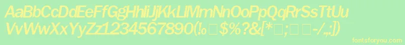 Franklin Gothic Mediumitalic Font – Yellow Fonts on Green Background