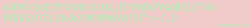 AModernocapsrg Font – Green Fonts on Pink Background