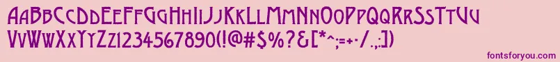 AModernocapsrg Font – Purple Fonts on Pink Background