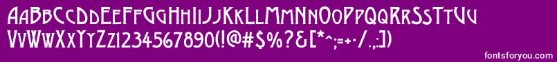 AModernocapsrg Font – White Fonts on Purple Background