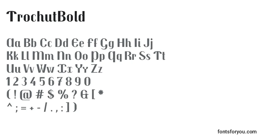 Шрифт TrochutBold – алфавит, цифры, специальные символы
