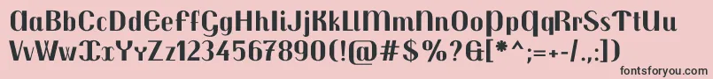 Шрифт TrochutBold – чёрные шрифты на розовом фоне