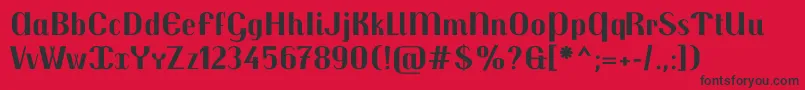 TrochutBold Font – Black Fonts on Red Background