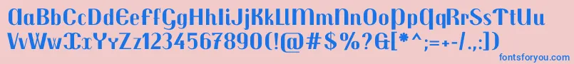 TrochutBold Font – Blue Fonts on Pink Background