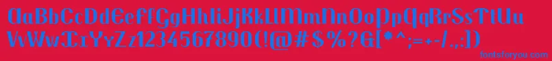 TrochutBold Font – Blue Fonts on Red Background