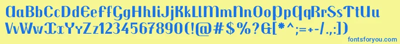 TrochutBold Font – Blue Fonts on Yellow Background