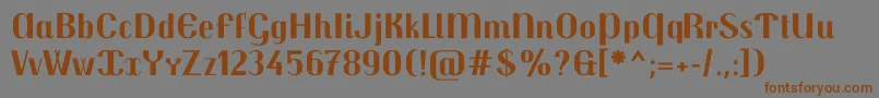 TrochutBold Font – Brown Fonts on Gray Background