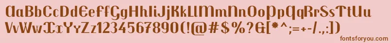 TrochutBold Font – Brown Fonts on Pink Background