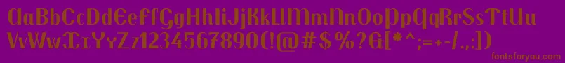 TrochutBold-fontti – ruskeat fontit violetilla taustalla