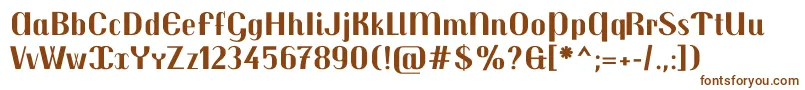 TrochutBold-fontti – ruskeat fontit valkoisella taustalla