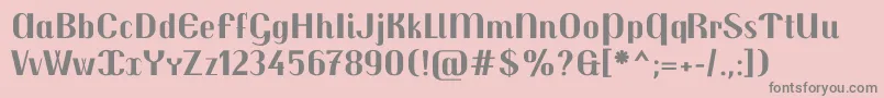 TrochutBold-fontti – harmaat kirjasimet vaaleanpunaisella taustalla