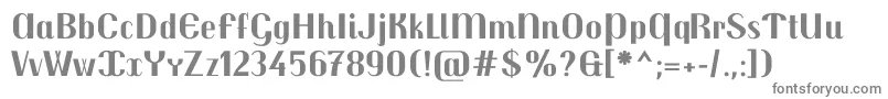 TrochutBold-fontti – harmaat kirjasimet valkoisella taustalla