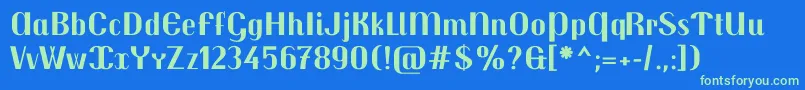 TrochutBold Font – Green Fonts on Blue Background