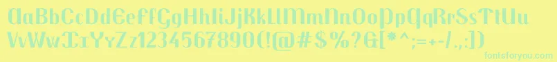 TrochutBold Font – Green Fonts on Yellow Background