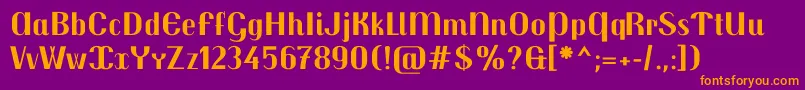 TrochutBold Font – Orange Fonts on Purple Background