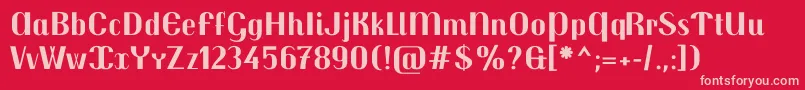 TrochutBold Font – Pink Fonts on Red Background