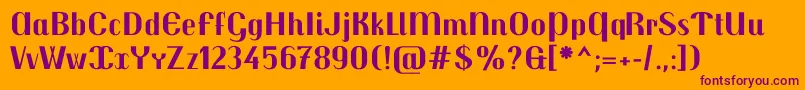 TrochutBold Font – Purple Fonts on Orange Background