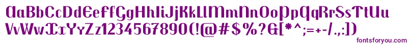 TrochutBold-Schriftart – Violette Schriften auf weißem Hintergrund