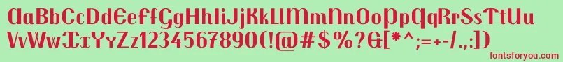 TrochutBold Font – Red Fonts on Green Background