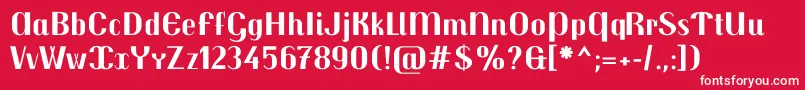 フォントTrochutBold – 赤い背景に白い文字