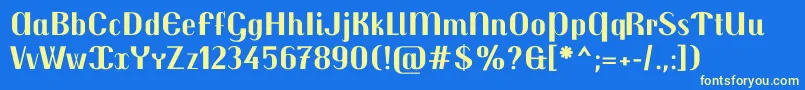 TrochutBold Font – Yellow Fonts on Blue Background