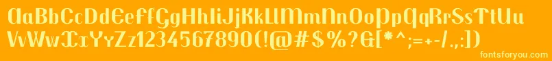 TrochutBold Font – Yellow Fonts on Orange Background
