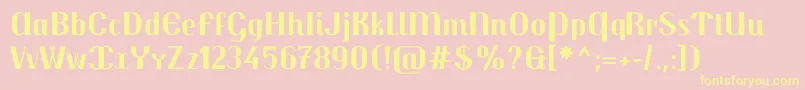 TrochutBold Font – Yellow Fonts on Pink Background