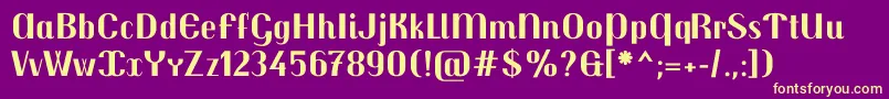 Шрифт TrochutBold – жёлтые шрифты на фиолетовом фоне