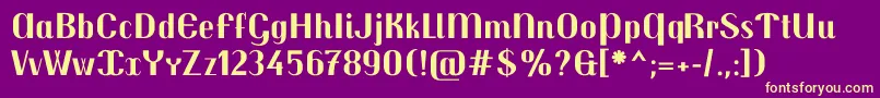 TrochutBold Font – Yellow Fonts on Purple Background