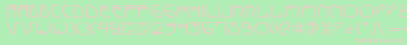 CoyoteDecoExpanded-fontti – vaaleanpunaiset fontit vihreällä taustalla