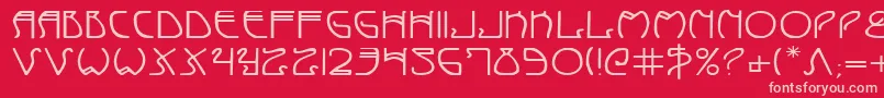 CoyoteDecoExpanded Font – Pink Fonts on Red Background