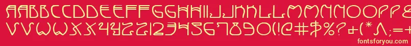 CoyoteDecoExpanded Font – Yellow Fonts on Red Background