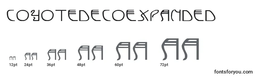CoyoteDecoExpanded Font Sizes