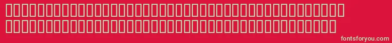 フォントNigelsadesh – 赤い背景に緑の文字