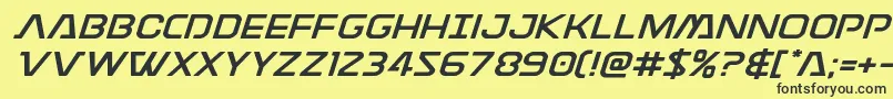 Discotechiaexpand Font – Black Fonts on Yellow Background