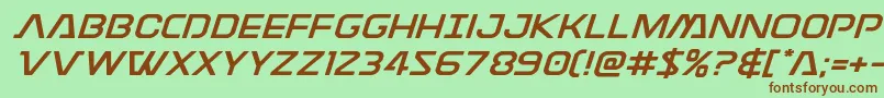 Discotechiaexpand Font – Brown Fonts on Green Background
