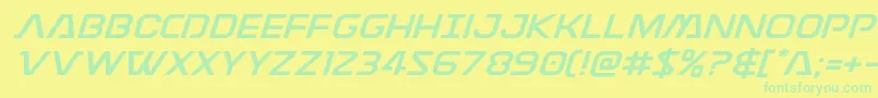 Discotechiaexpand Font – Green Fonts on Yellow Background