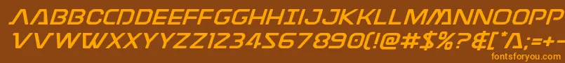 Discotechiaexpand Font – Orange Fonts on Brown Background