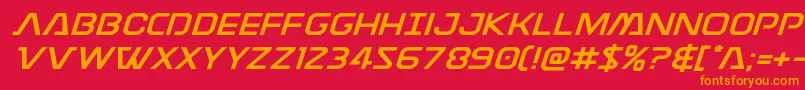 Discotechiaexpand Font – Orange Fonts on Red Background