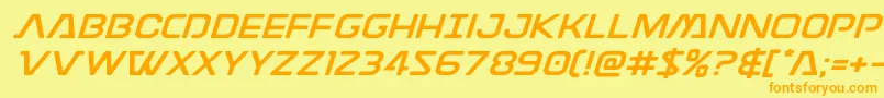 Discotechiaexpand Font – Orange Fonts on Yellow Background