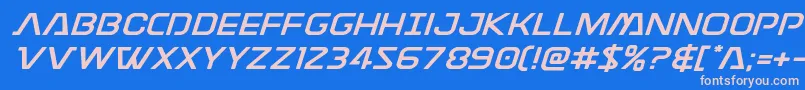 Discotechiaexpand Font – Pink Fonts on Blue Background