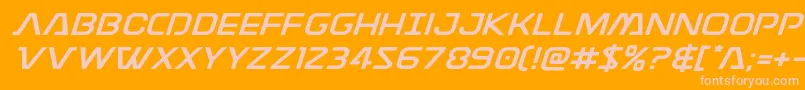 Discotechiaexpand Font – Pink Fonts on Orange Background