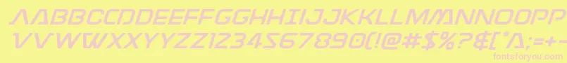 Discotechiaexpand Font – Pink Fonts on Yellow Background