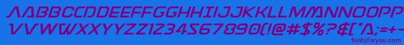 Discotechiaexpand Font – Purple Fonts on Blue Background