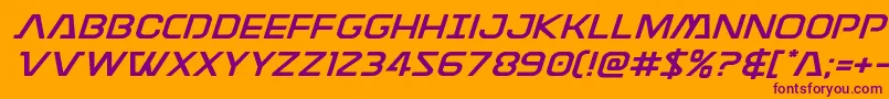 Discotechiaexpand Font – Purple Fonts on Orange Background