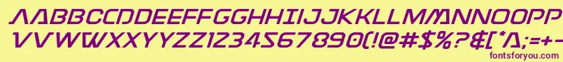 Discotechiaexpand Font – Purple Fonts on Yellow Background
