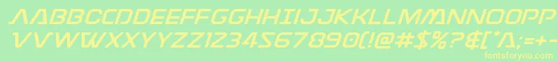 Discotechiaexpand Font – Yellow Fonts on Green Background